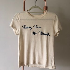 Madewell knitted “long live the beach” tee